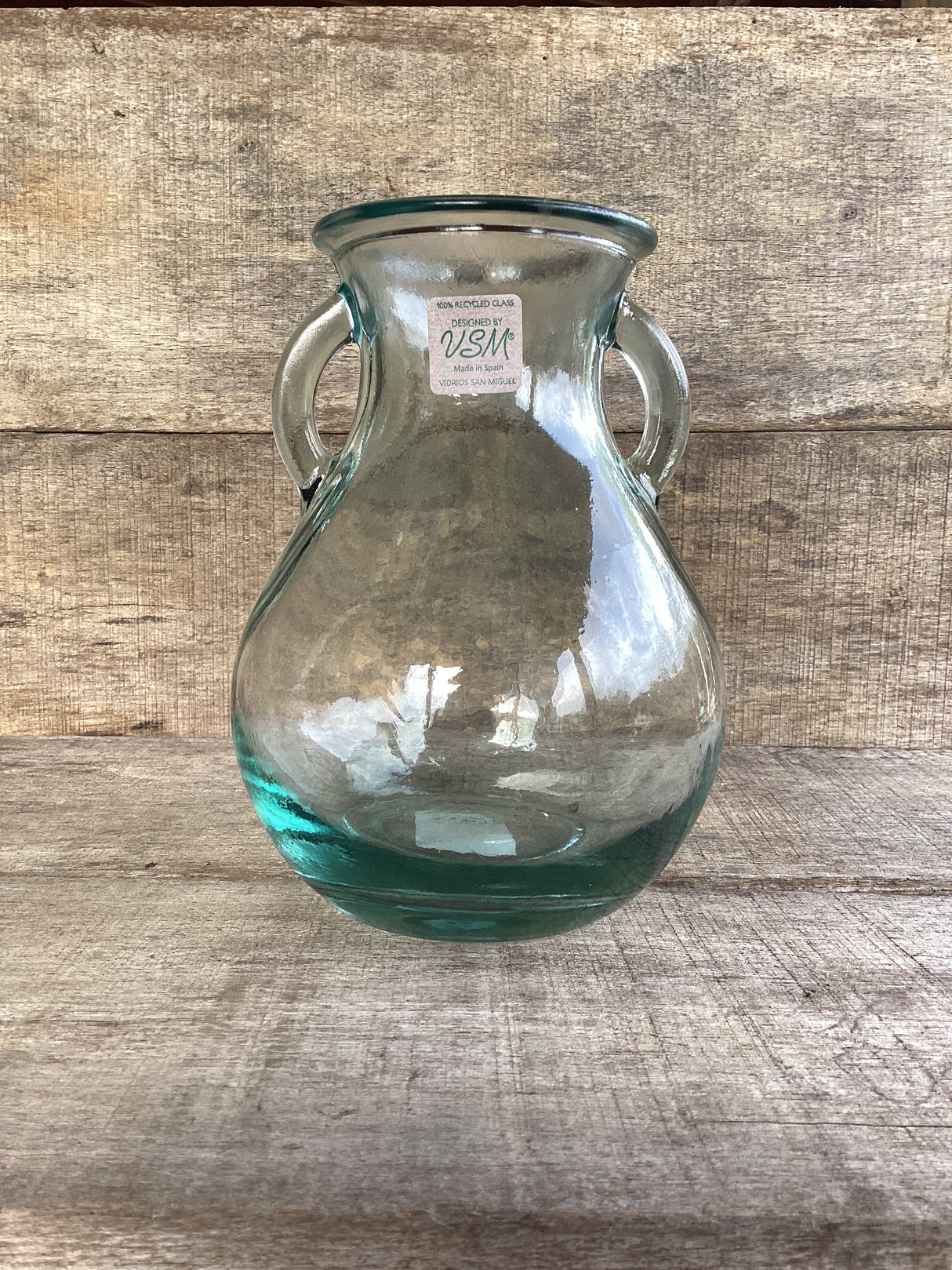 2 Handle Glass Vase
