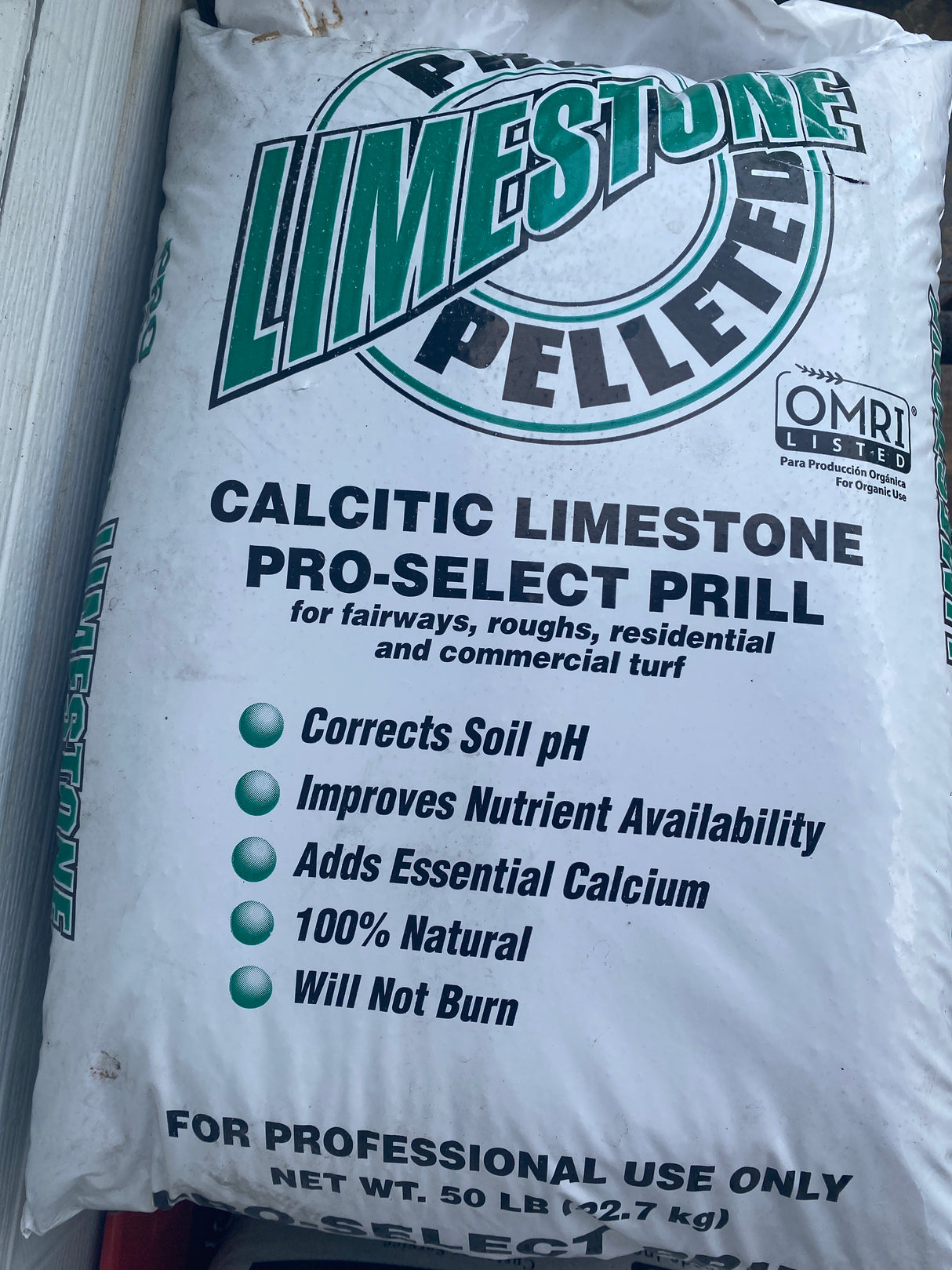 Pro-Pelleted Calcitic Limestone Prilled - 50 lb