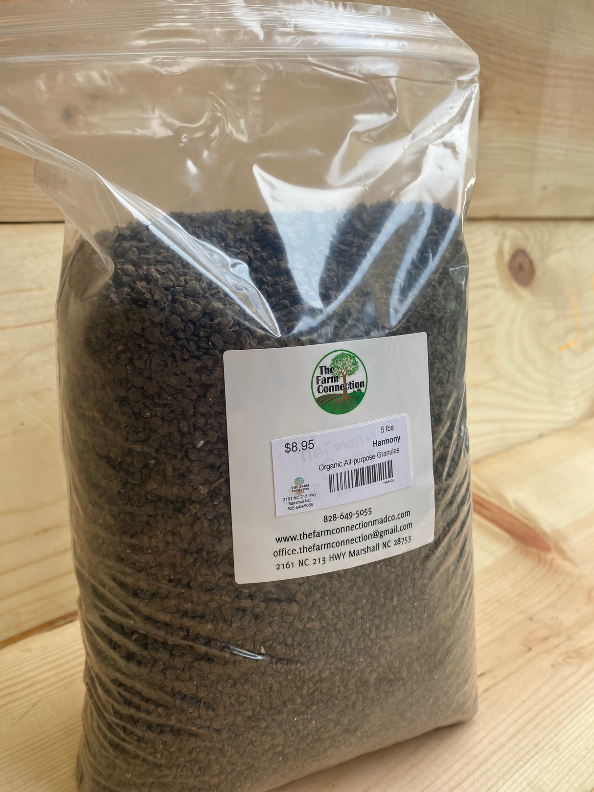 Harmony 5-4-3 organic granular fertilizer with 9% calcium for vegetables, fruit trees, and living soil systems