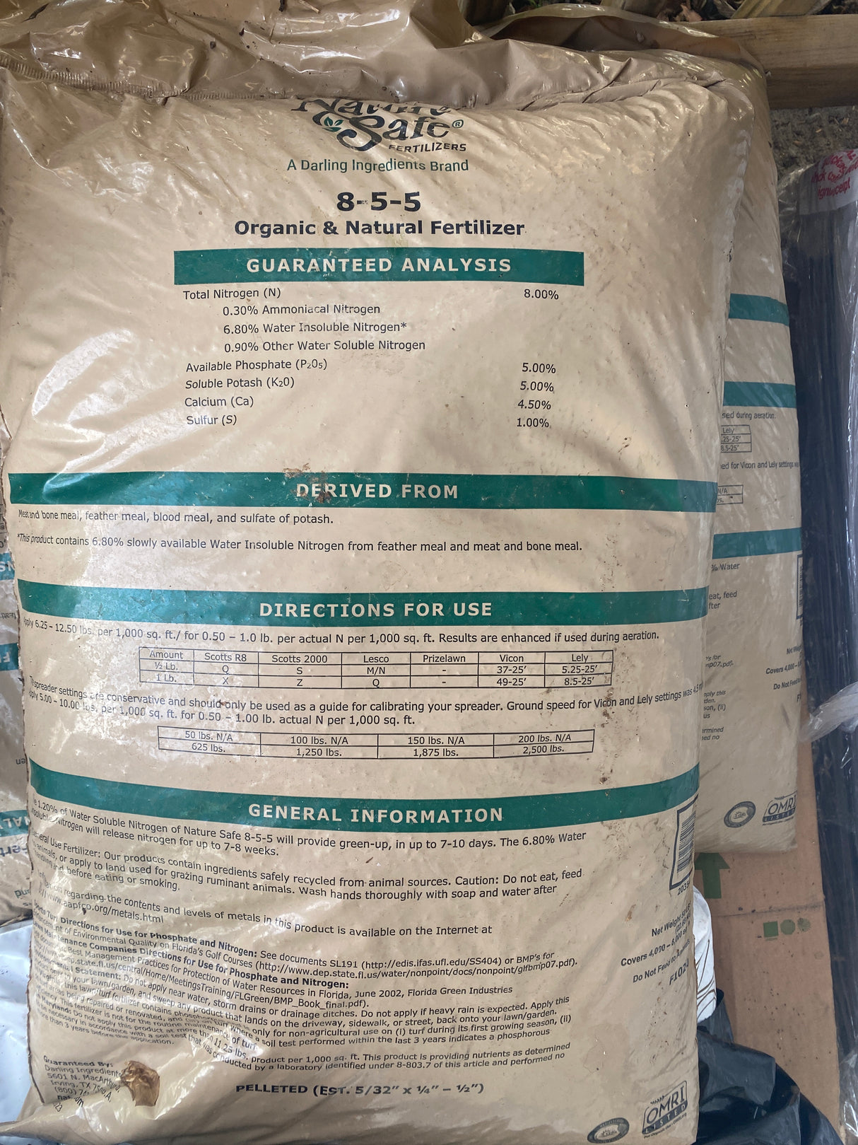 NatureSafe 8-5-5 OMRI-listed organic fertilizer for vegetables, herbs, and green growth in soil-building garden systems
