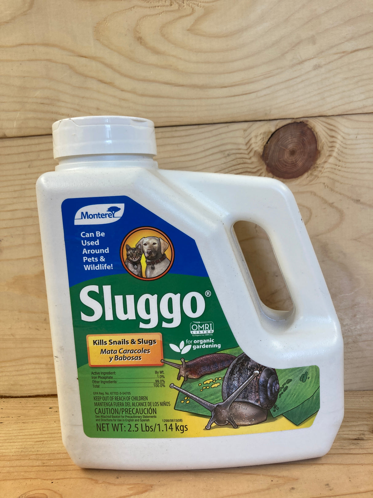 Sluggo organic bait for slugs and snails, safe for use around vegetables, pets, and pollinators