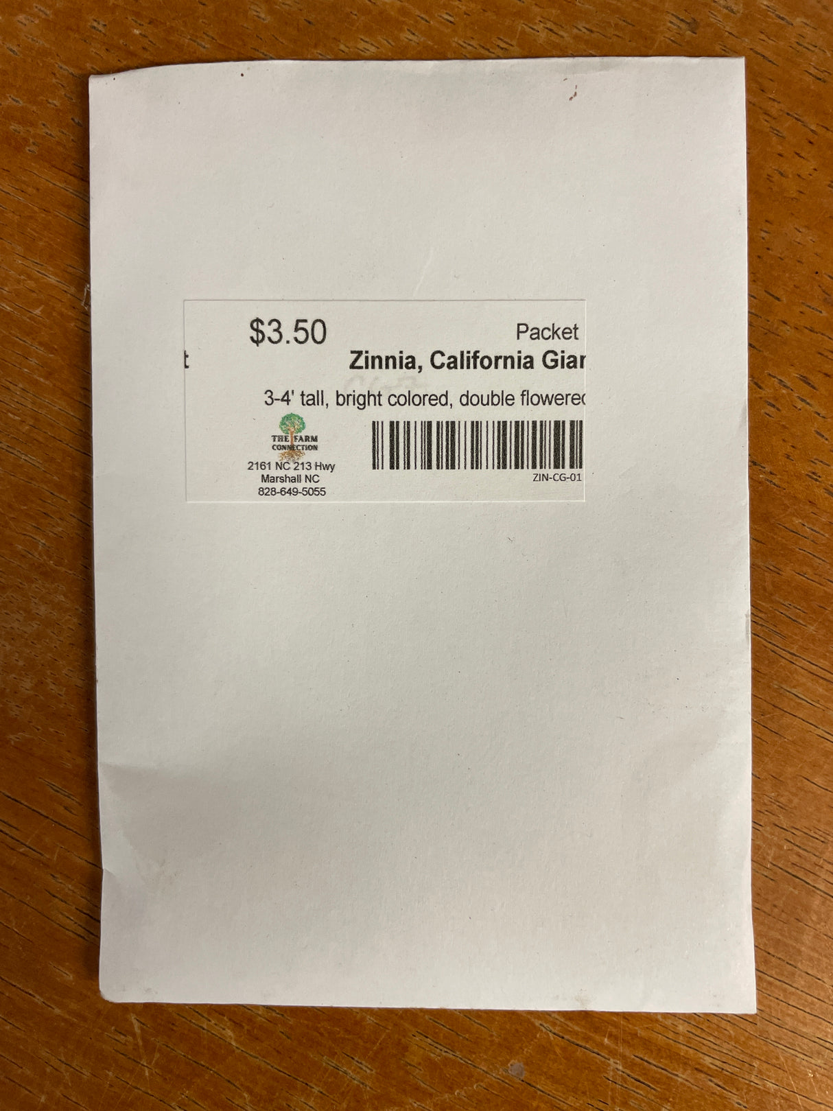 Seeds Zinnia, California Giant