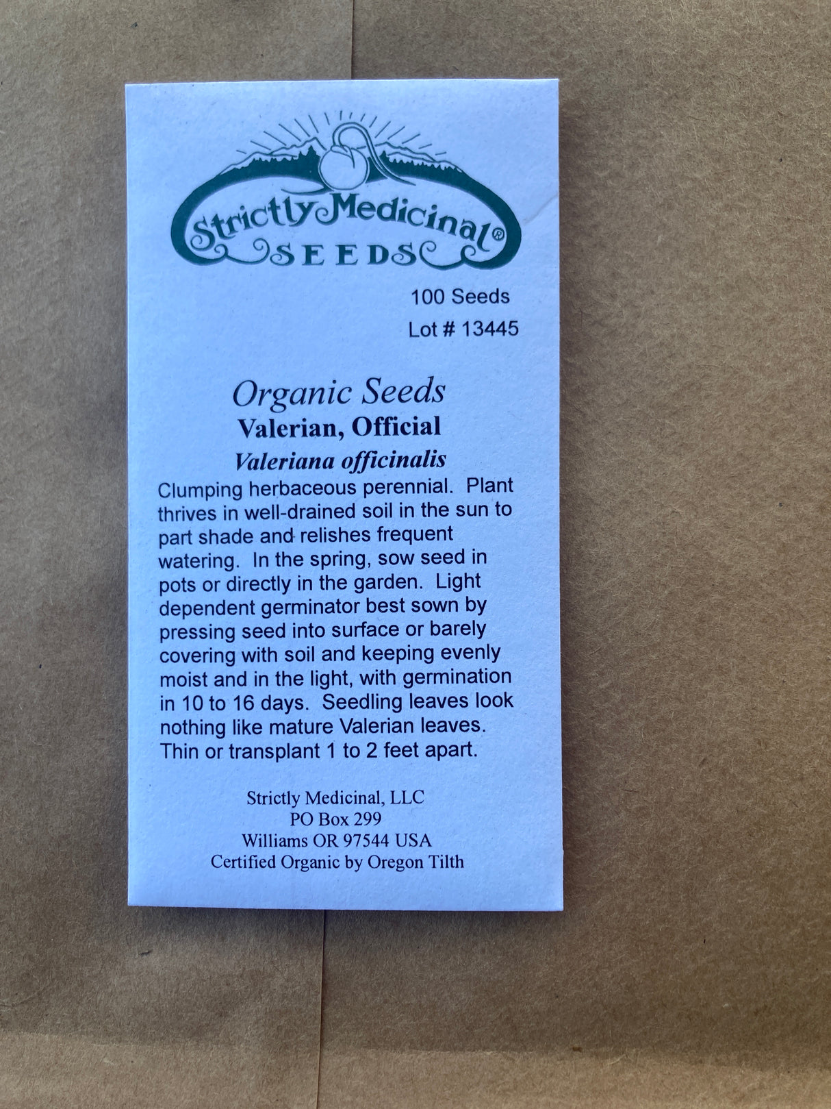 Seeds Valerian, Official