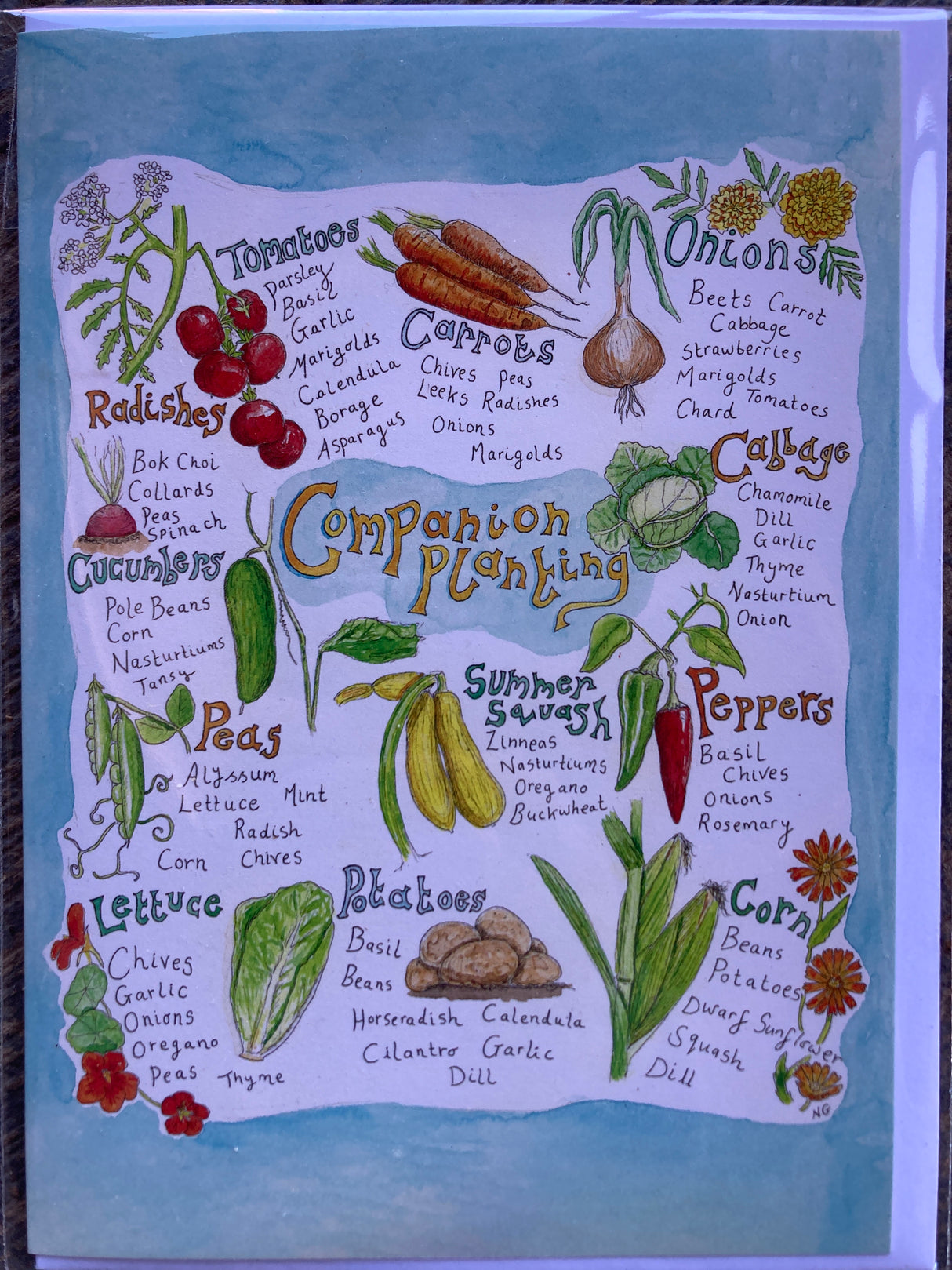 Companion planting gift card