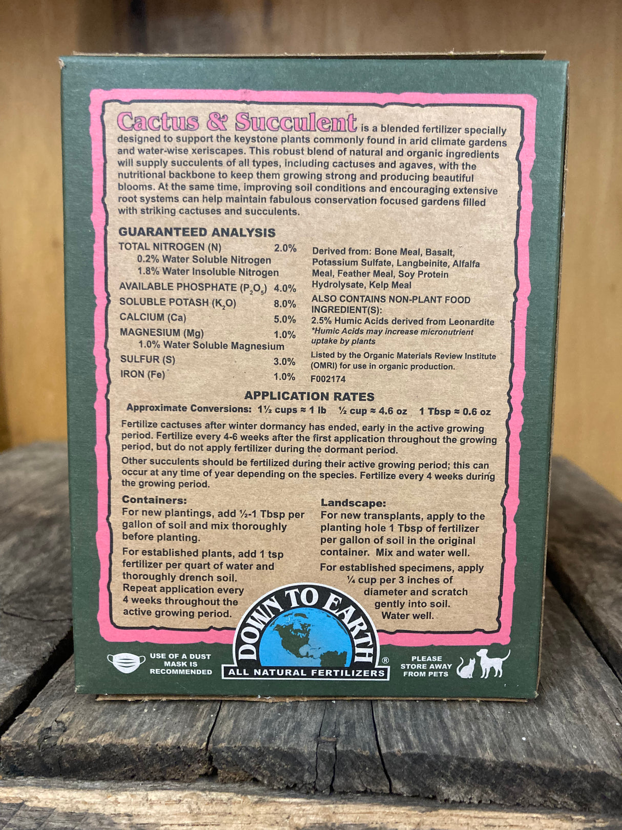 DTE Cactus and Succulent Fertilizer For Sale
