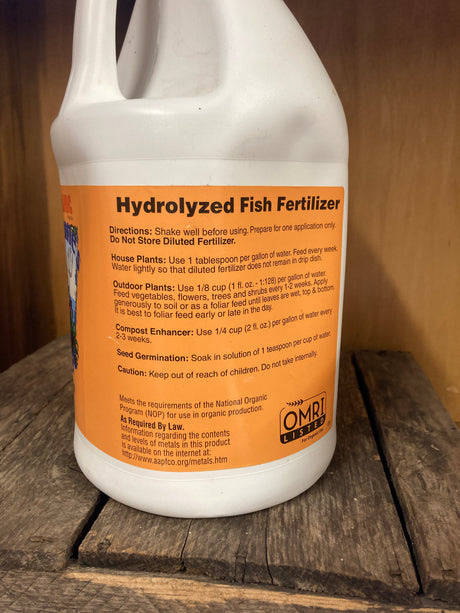 Neptune's Harvest Fish Fertilizer 2-4-1 organic liquid for plant growth, root health, and microbial soil fertility