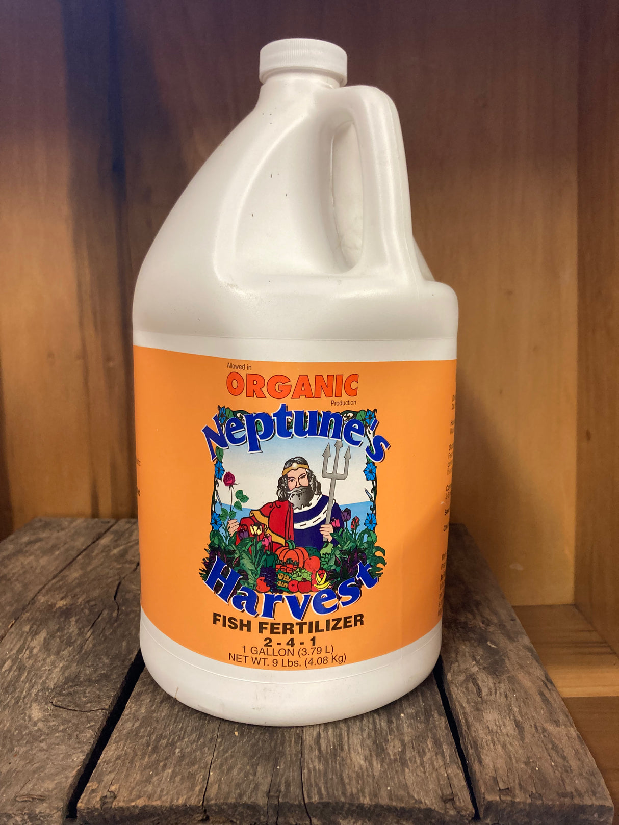 Neptune's Harvest Fish Fertilizer 2-4-1 organic liquid for plant growth, root health, and microbial soil fertility