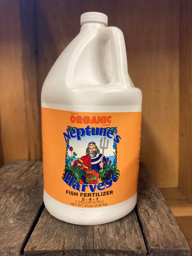 Neptune's Harvest Fish Fertilizer 2-4-1 organic liquid for plant growth, root health, and microbial soil fertility