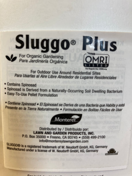 Sluggo Plus organic pest control for slugs, snails, earwigs, and garden insects; safe for vegetables, pets, and wildlife