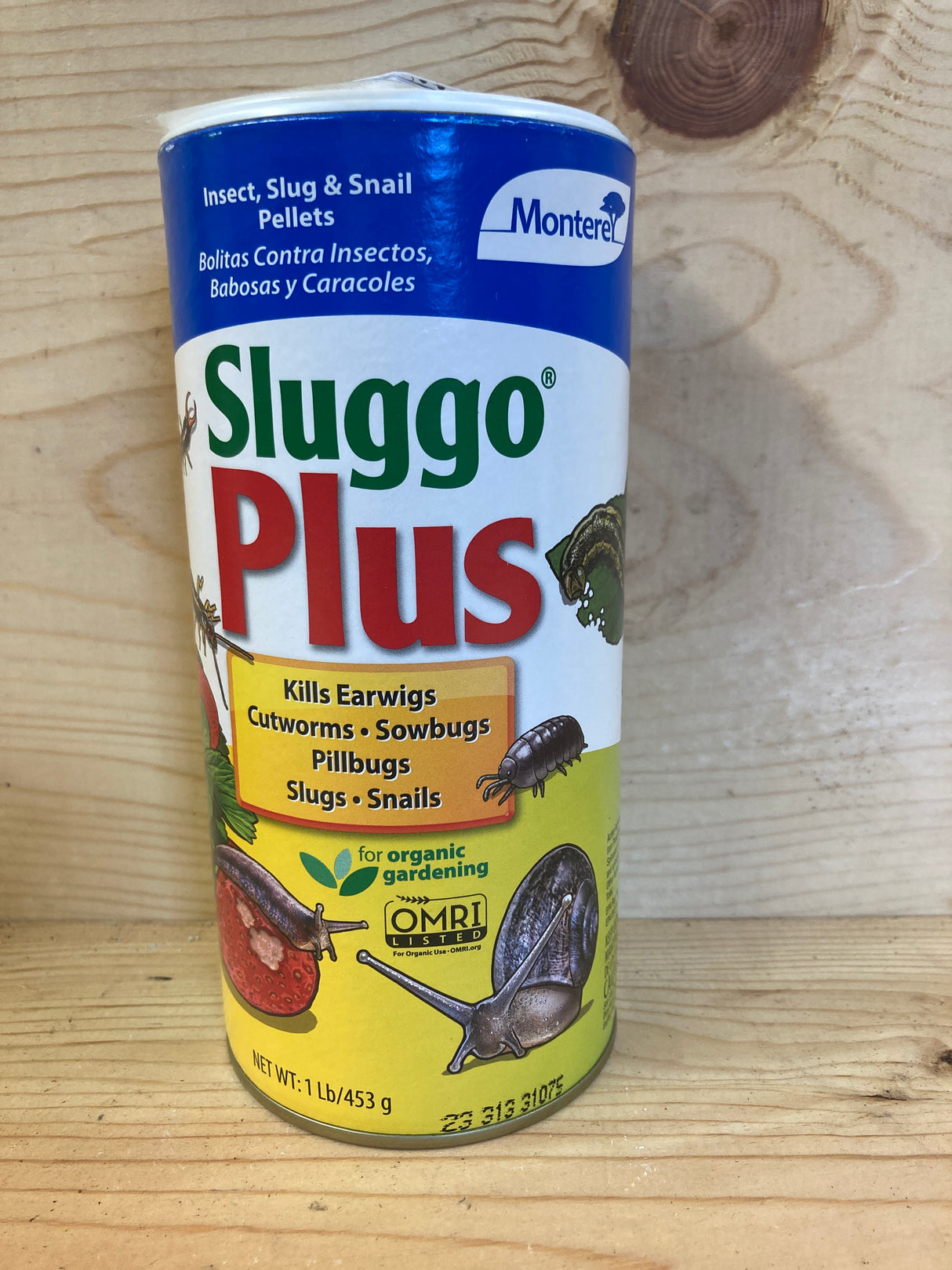 Sluggo Plus organic pest control for slugs, snails, earwigs, and garden insects; safe for vegetables, pets, and wildlife