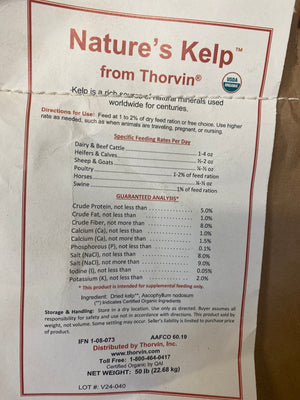OG Thorvin Nature's Kelp organic amendment for micronutrients, compost activation, and plant resilience