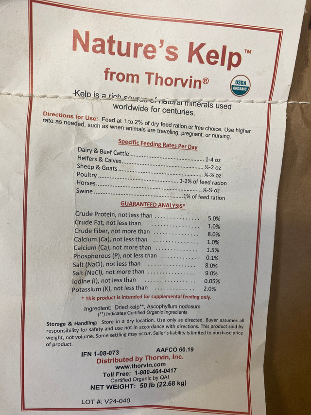 OG Thorvin Nature's Kelp organic amendment for micronutrients, compost activation, and plant resilience